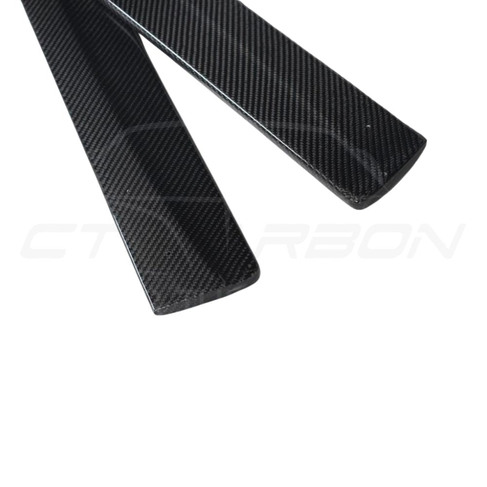 BMW F36 4 Series Coupe full carbon fiber kit with twin exhaust, featuring sleek carbon fiber panels and sporty design by CT Carbon.