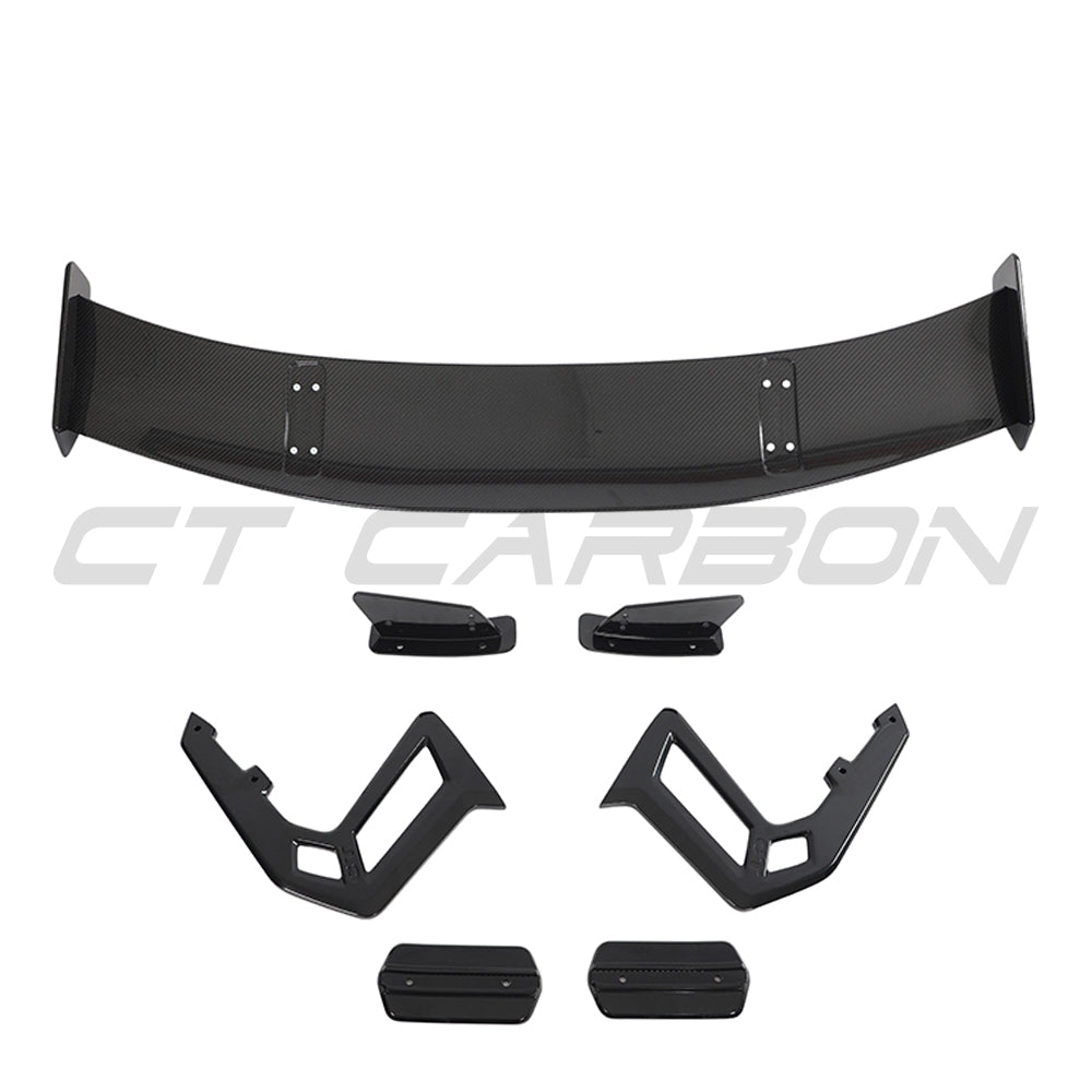 BMW F87 M2 2016-2018 carbon fibre kit by CT Carbon, featuring a full carbon fibre exterior upgrade and swan neck wing.