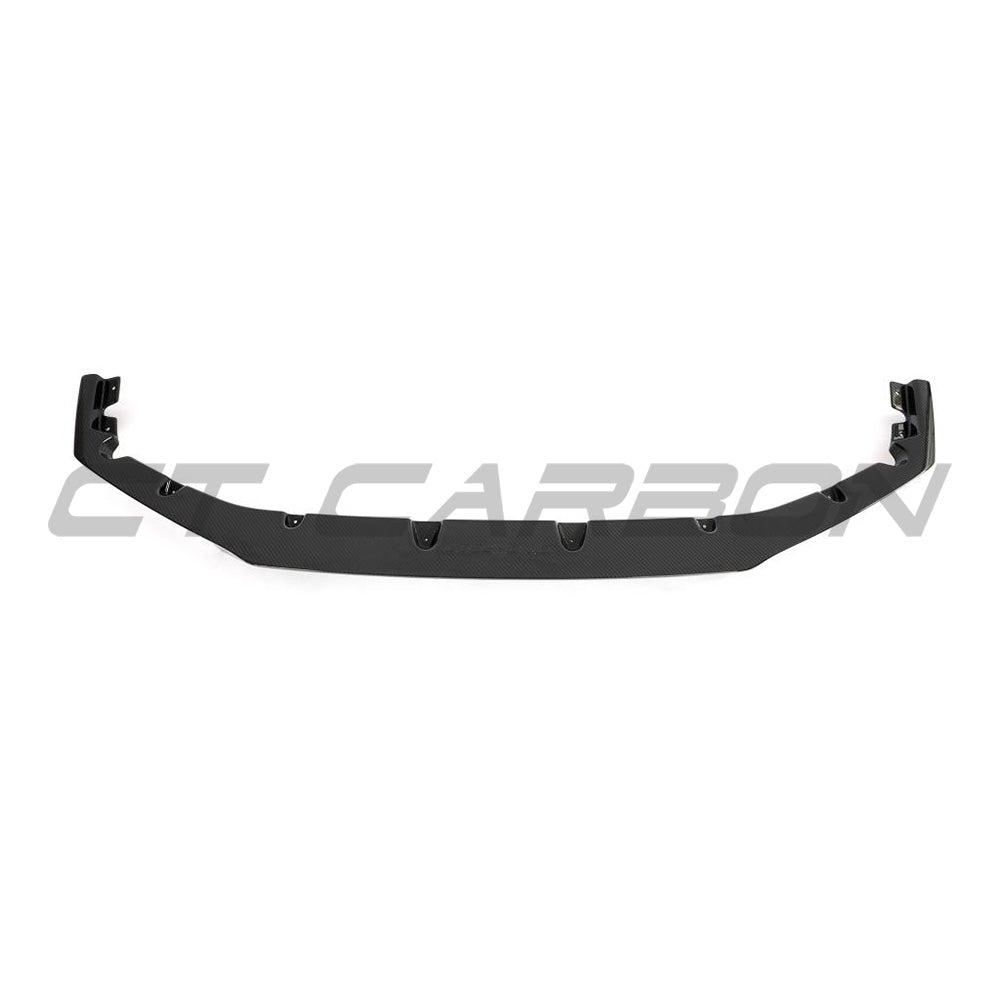 BMW F95 X5M 2023+ carbon fibre splitter by CT Carbon, showing the sleek, aerodynamic design of the high-performance vehicle accessory.