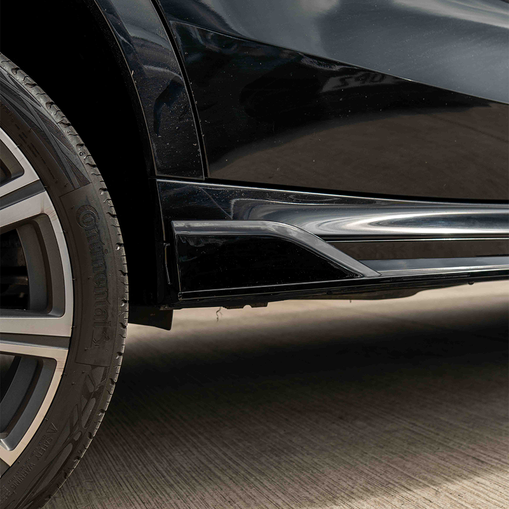 BMW G06 X6 Pre-LCI full gloss black kit by CT Carbon, featuring sleek, black exterior parts for 2020-2024 model.