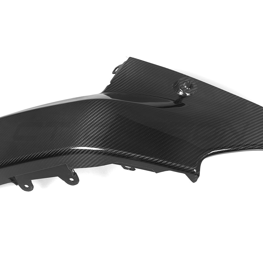BMW G42 2 Series carbon fibre rear bumper corners from CT Carbon, showcasing sleek, lightweight car accessory design.