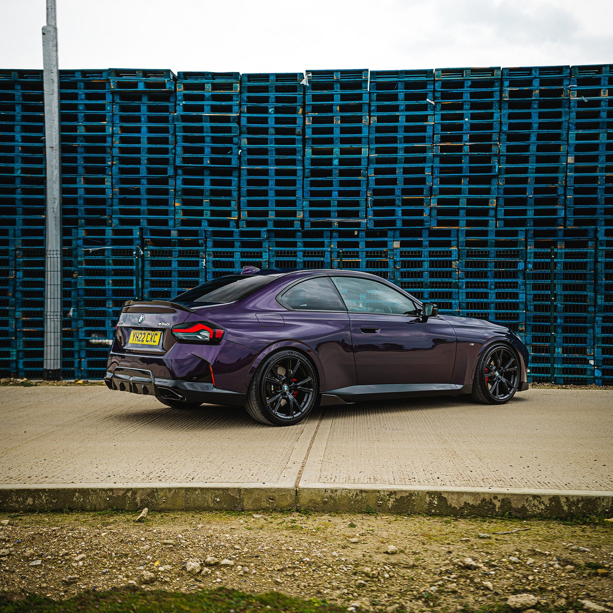 BMW G42 2 Series carbon fibre spoiler by CT Carbon, V2 style, designed for G87 M2 models, enhancing sporty aerodynamics.