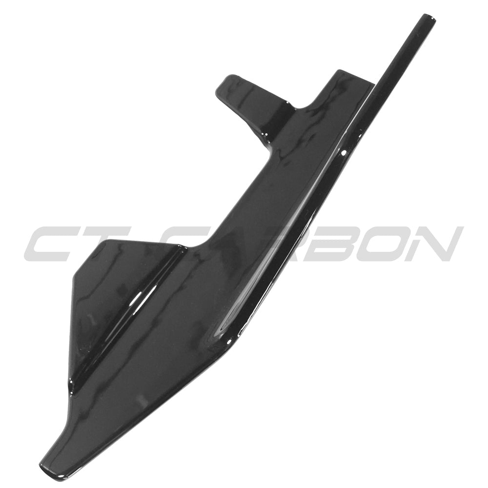 BMW G42 2 Series gloss black side skirts by CT Carbon, V1 model, shown on the vehicle with a sleek, aerodynamic design.