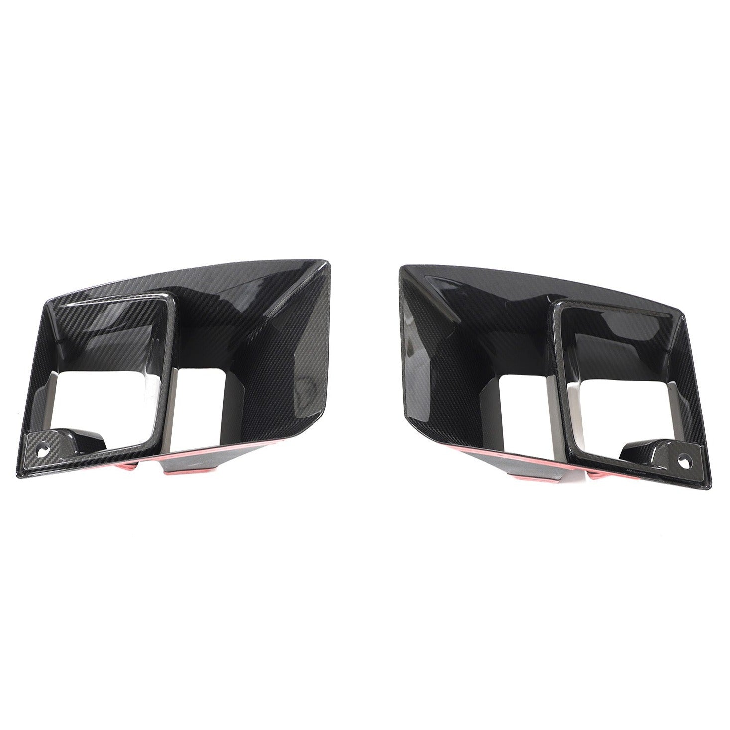 BMW G87 M2 carbon fibre ducts by CT Design, lightweight accessories with sleek black finish, designed for enhanced airflow and style.