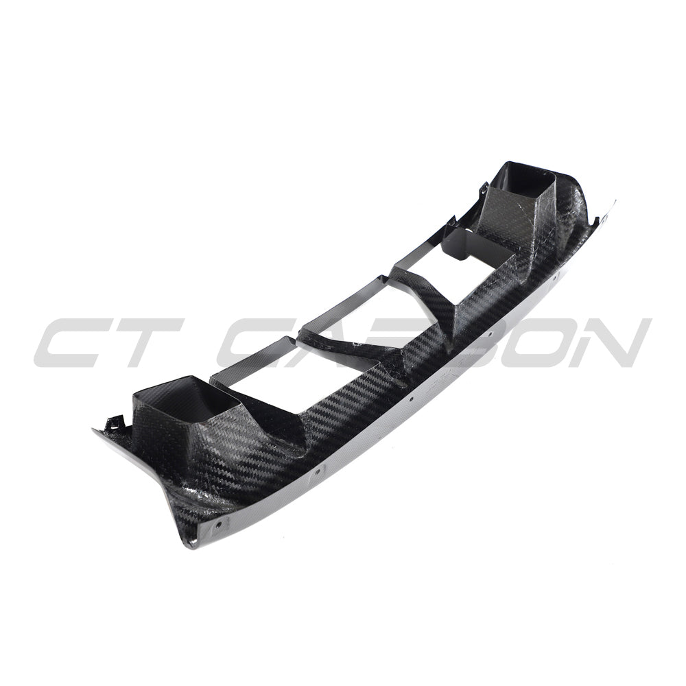 BMW G87 M2 carbon fibre lower grille by CT Design, showcasing sleek, lightweight carbon fibre accessory with detailed grille pattern.