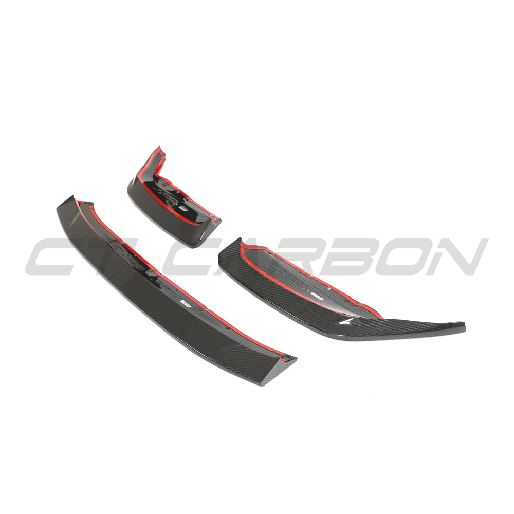 BMW G87 M2 full carbon fibre kit by CT Carbon, featuring splitter and aerodynamic components on a sleek car.