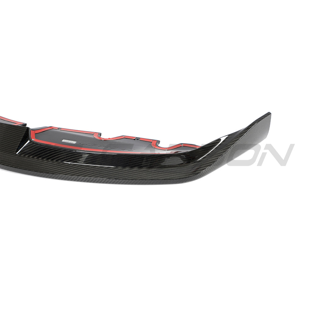 BMW G87 M2 full carbon fibre kit by CT Carbon, showcasing lightweight carbon fibre parts on the car.