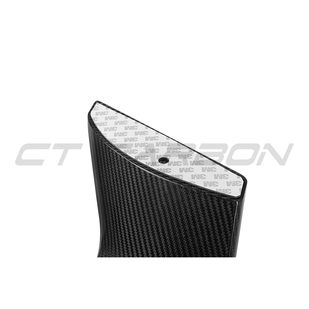 BMW G87 M2 and G42 2 Series carbon fibre wing spoiler by CT Carbon, showcasing sleek V5 design on a sporty car.