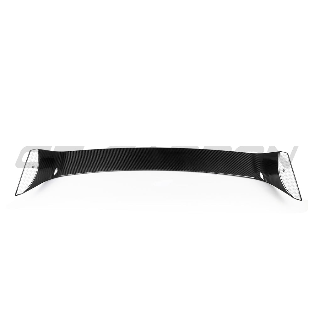 BMW G87 M2 and G42 2 Series carbon fiber wing spoiler by CT Carbon, featuring V5 design and sporty aerodynamic details.