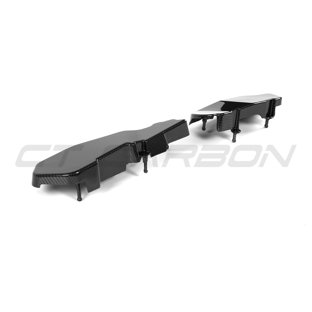 BMW G90 G99 M5 2024 carbon fibre engine bay covers from CT Carbon, showcasing sleek, lightweight engine bay accessories.