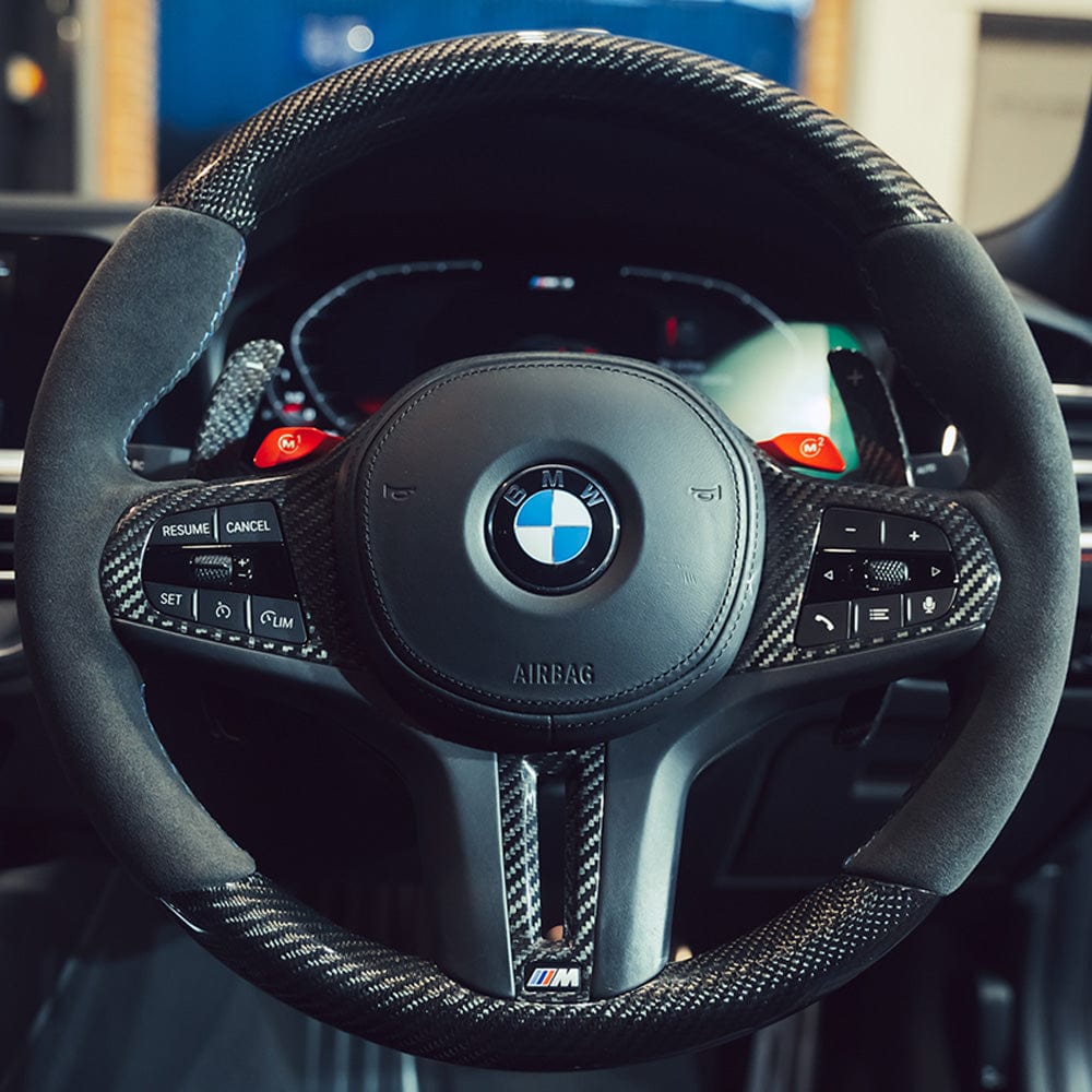 BMW GXX F40 Carbon Fibre Shifter Paddles by CT Carbon, lightweight racing-style accessories for enhanced driving experience