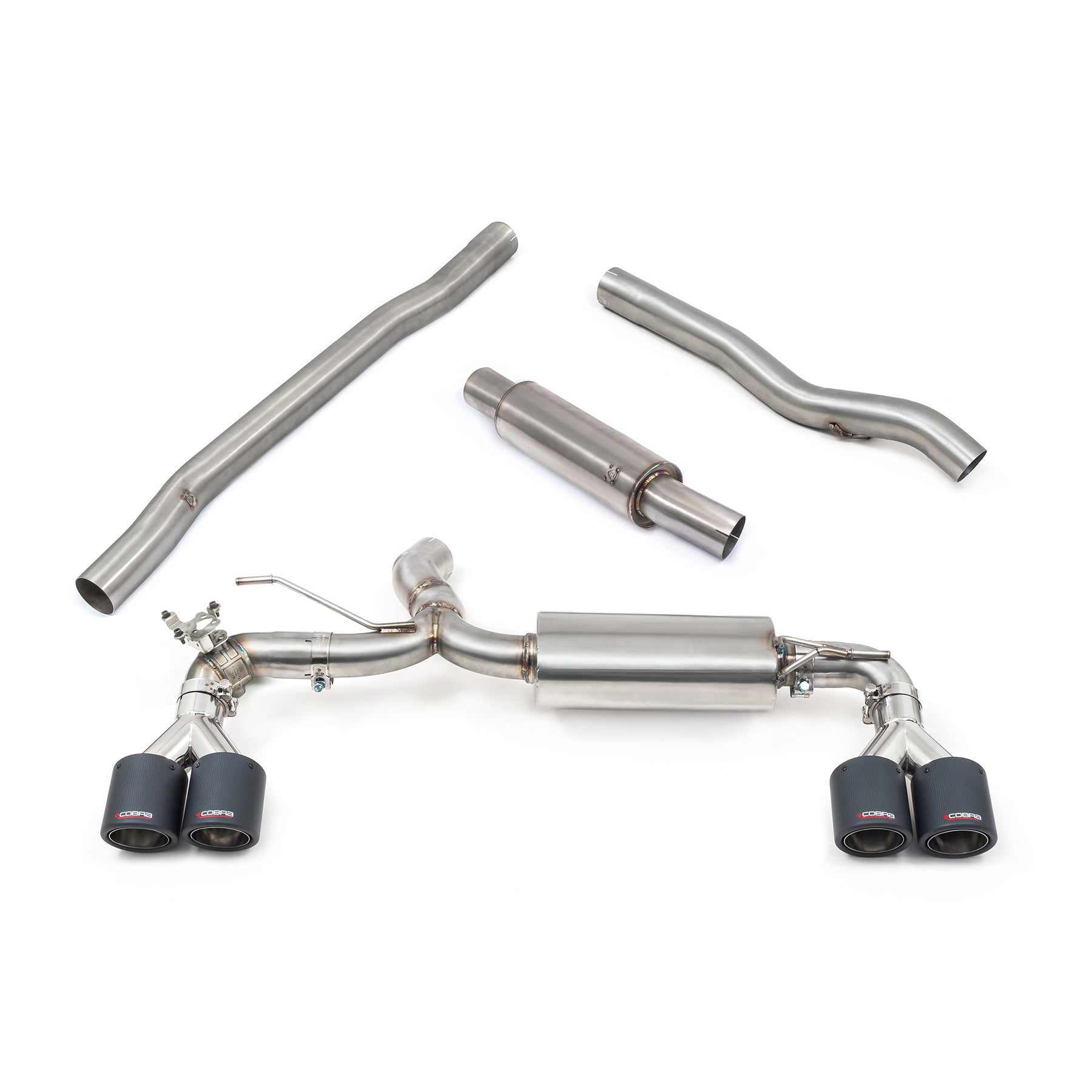 Cobra Sport - BMW M135i (F40) Quad Exit M3 Style Cat Back Performance Exhaust - Nineteen72 Performance