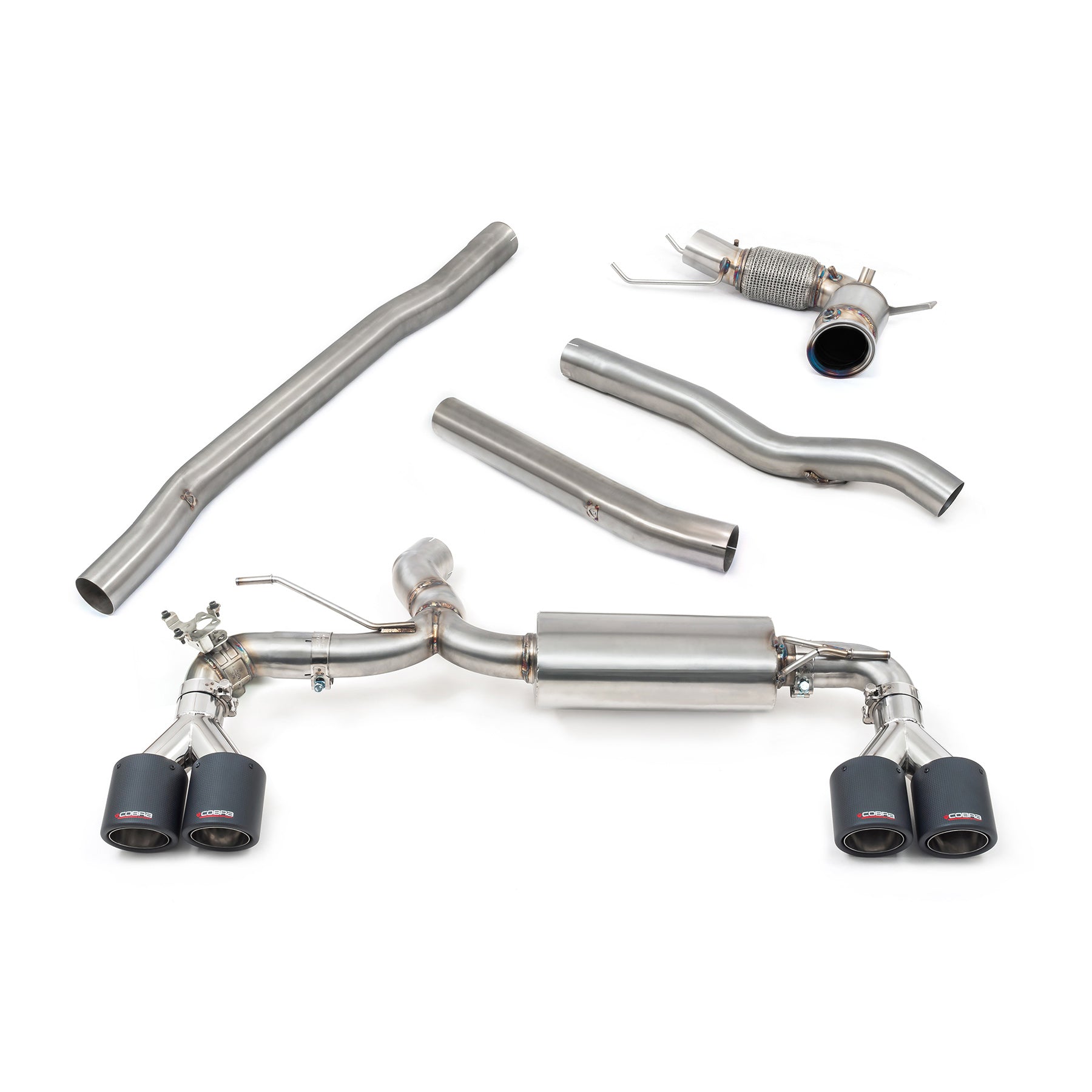 Cobra Sport - BMW M135i (F40) Quad Exit M3 Style Turbo Back Performance Exhaust - Nineteen72 Performance