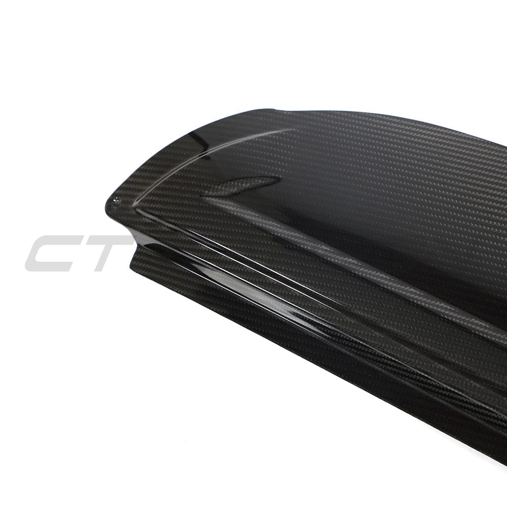 BMW M2 M3 M4 G87 G80 G81 G82 G83 carbon fiber air intake cover by CT Carbon, showcasing sleek black finish and precise fit.
