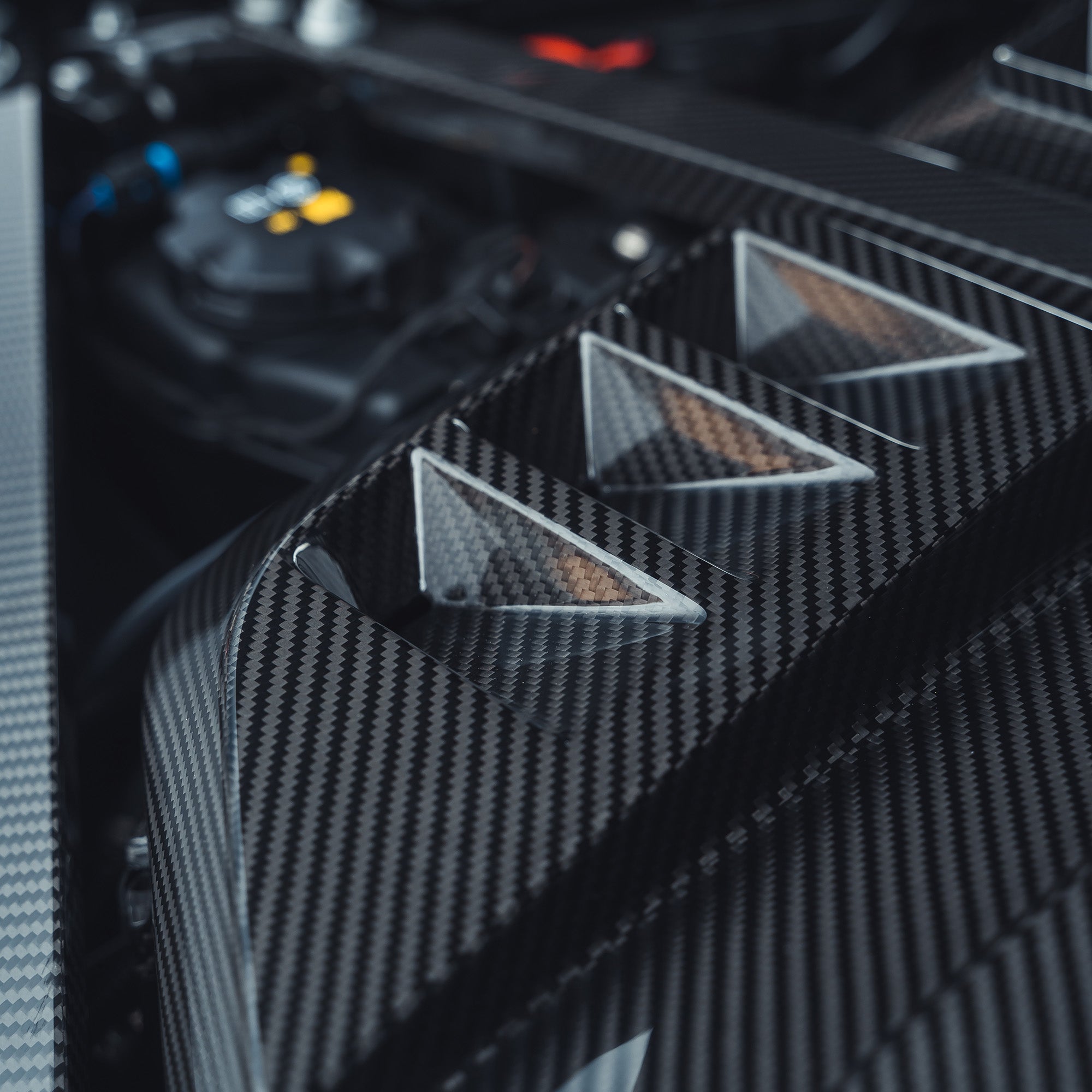 BMW M2 M3 M4 G87 G80 G81 G82 G83 Carbon Fibre Engine Cover from CT Carbon, showcasing sleek, lightweight engine cover detail.