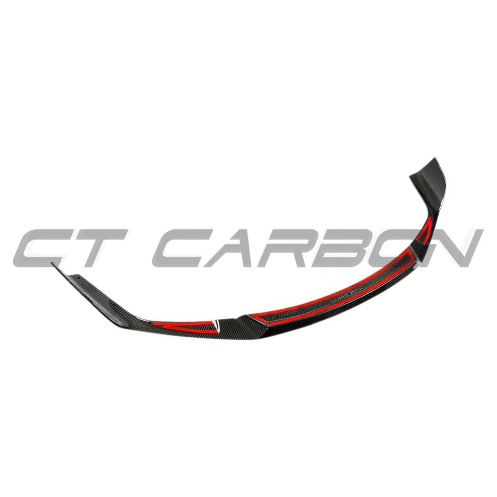 BMW M2C F87 full carbon fiber kit by CT Carbon, including splitter and body parts, showcased on the car.
