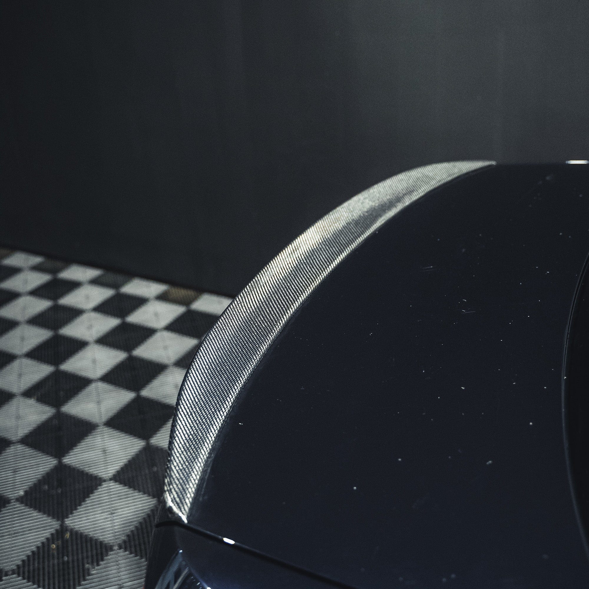 BMW M3 and 3 Series E92 carbon fibre spoiler by CT Carbon, showcasing a sleek MP-style aerodynamic design.