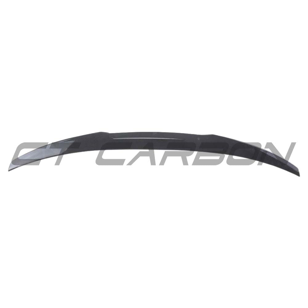 BMW F30 3 Series 2011-2019 full carbon fiber kit by CT Carbon, featuring V8 style spoiler and aerodynamic enhancements.