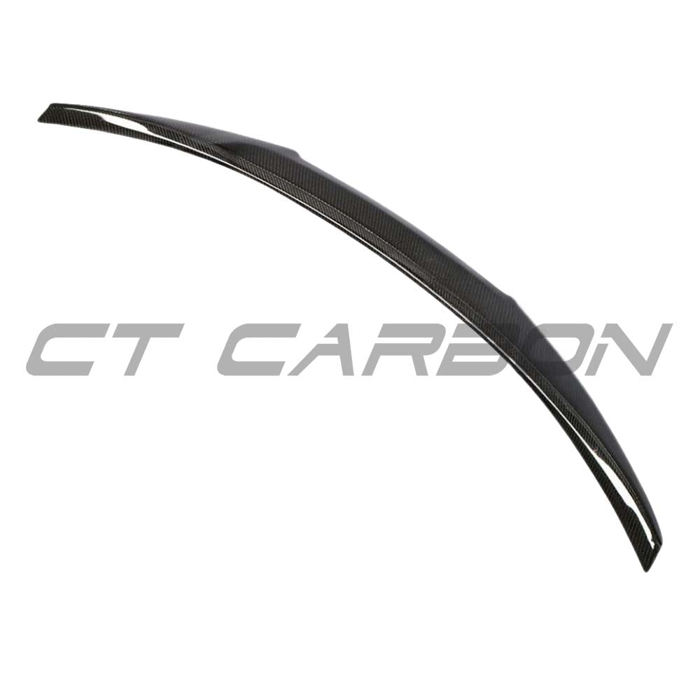 BMW F30 3 Series 2011-2019 carbon fibre kit by CT Carbon, including V-style spoiler, for enhanced sporty look and lightweight performance.