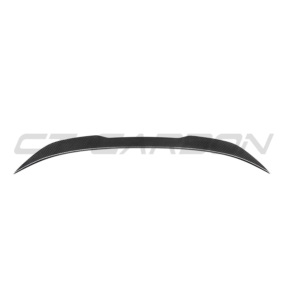 BMW F30 3 Series 2011-2019 full carbon fibre kit by CT Carbon, featuring a pre-preg carbon fibre spoiler for enhanced style.
