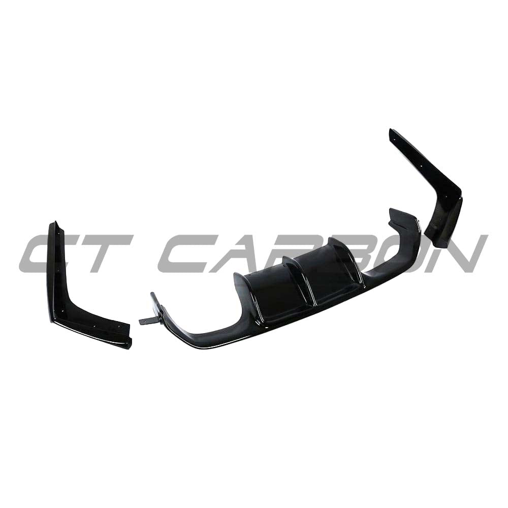BMW M3 F80 2014-2020 full gloss black kit by CT Carbon, including front and rear parts with a sleek, shiny black finish.
