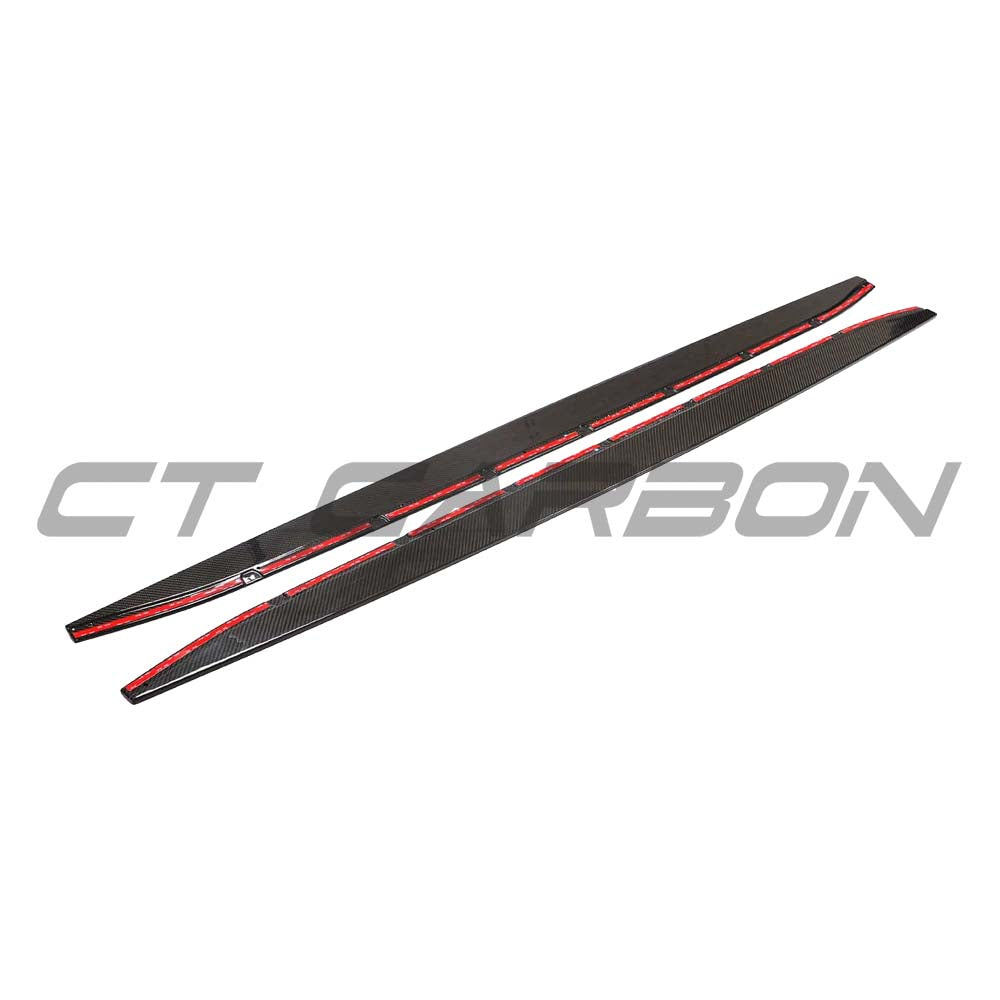 BMW M3 G80/G81 CARBON FIBRE SIDE SKIRT EXTENSIONS - V3 - CT DESIGN