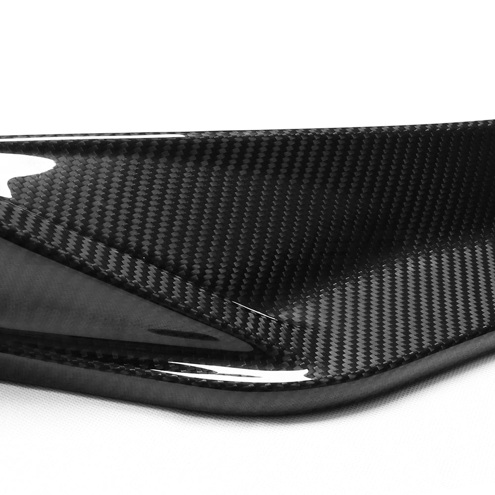 BMW M3 and M4 G80 G82 G81 G83 carbon fibre splitter by CT Carbon, showing the sleek, lightweight aerodynamic design.