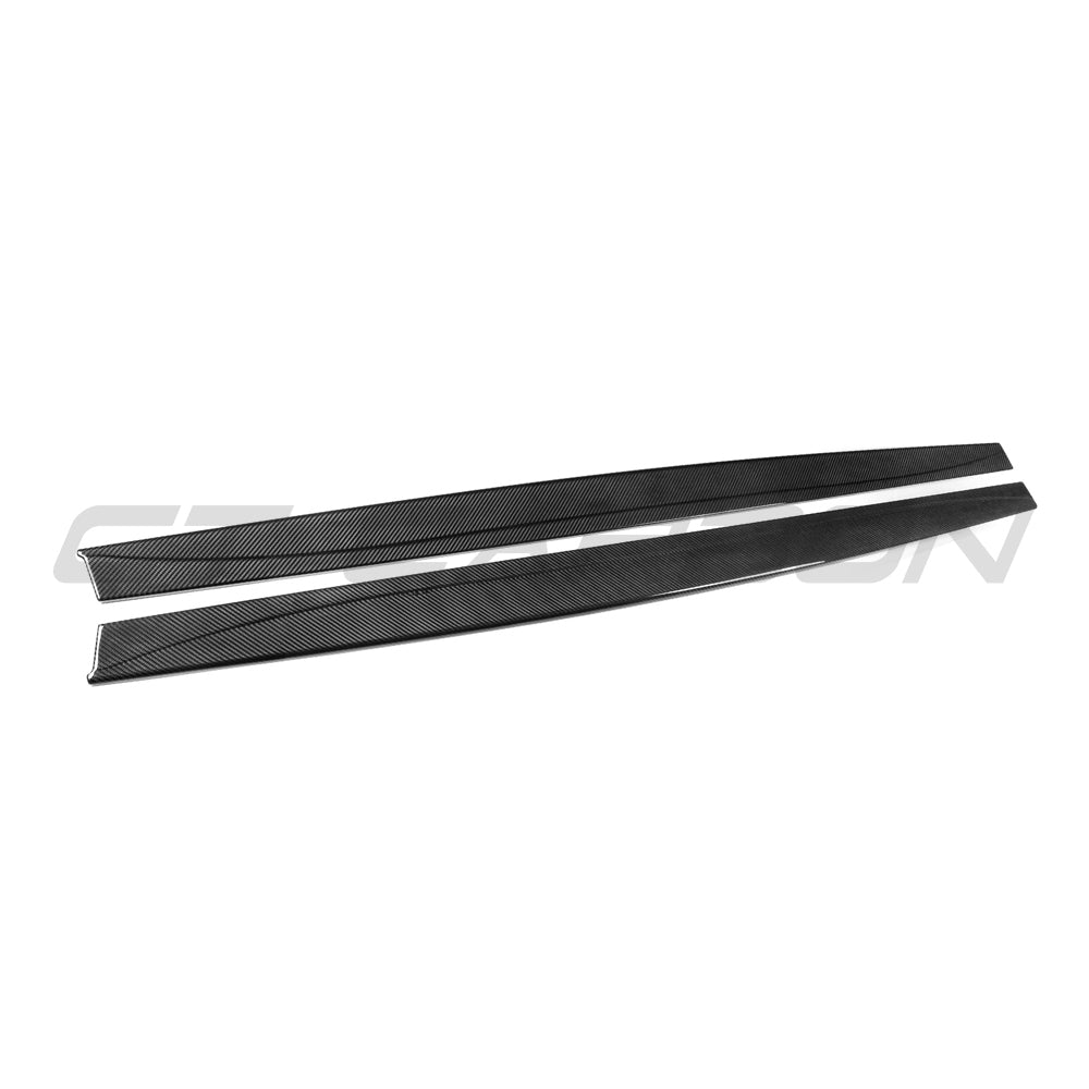 BMW G60 5 Series & I5 carbon fibre kit by CT Carbon, showcasing full carbon fibre side skirts on a BMW M3 M4 F80 F82 F83.