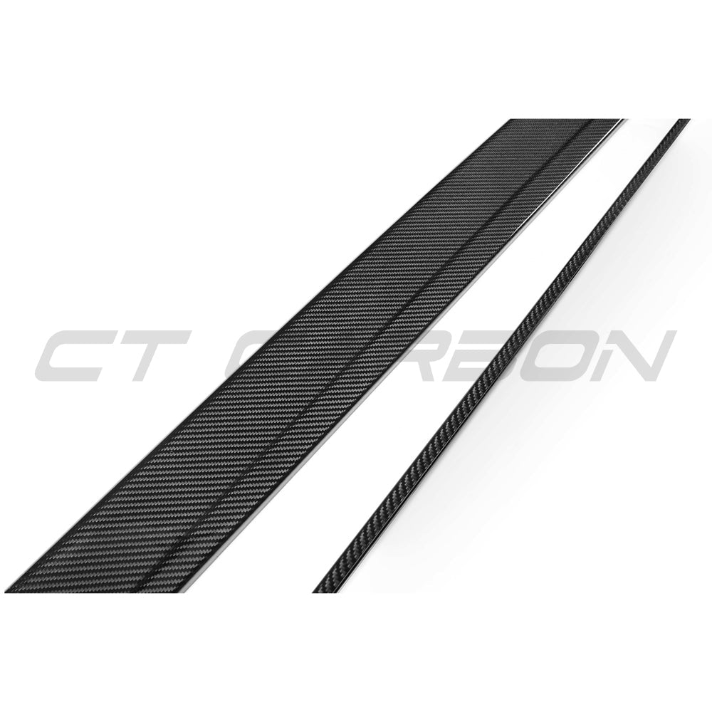 BMW G60 5 Series and I5 full carbon fibre kit by CT Carbon, featuring side skirts with pre-preg carbon fibre finish.