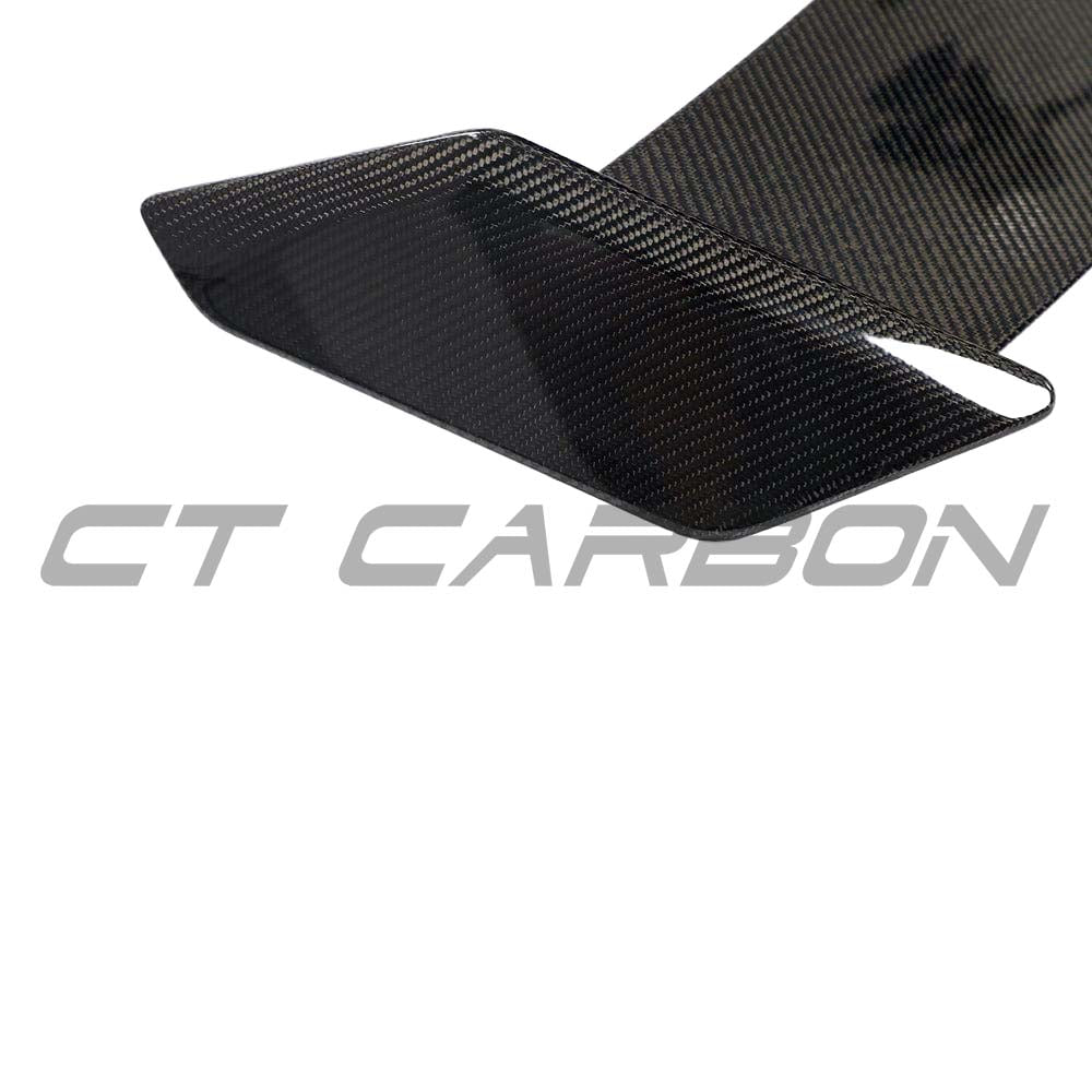 BMW G80 M3 and G82 M4 carbon fibre wing spoiler by CT Carbon, featuring a sleek, aerodynamic design for enhanced performance.