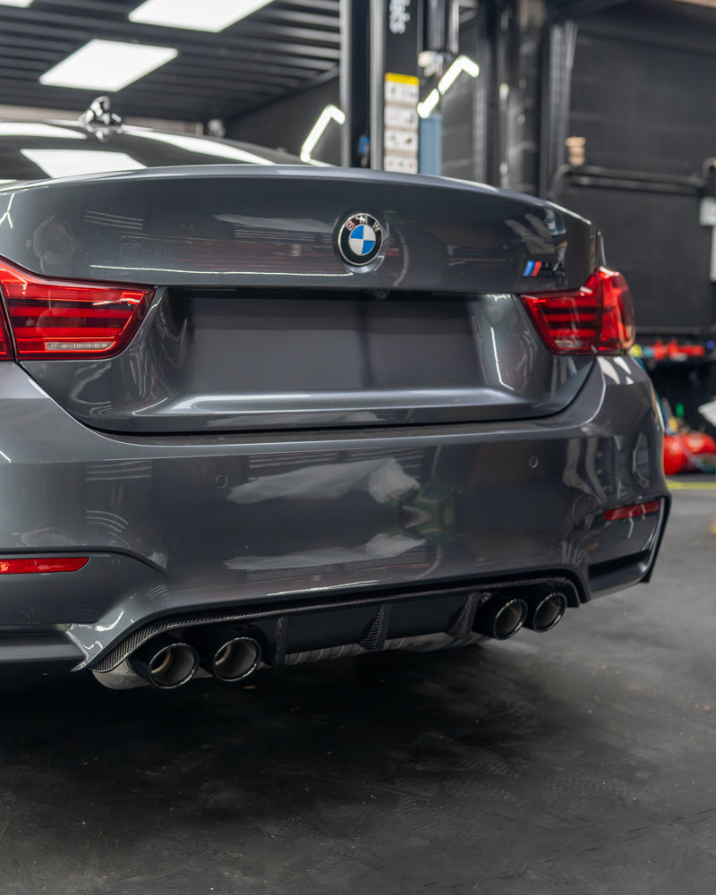 BMW F82 M4 coupe full carbon fiber kit by CT Carbon, featuring lightweight, high-quality carbon fiber components for sporty style.