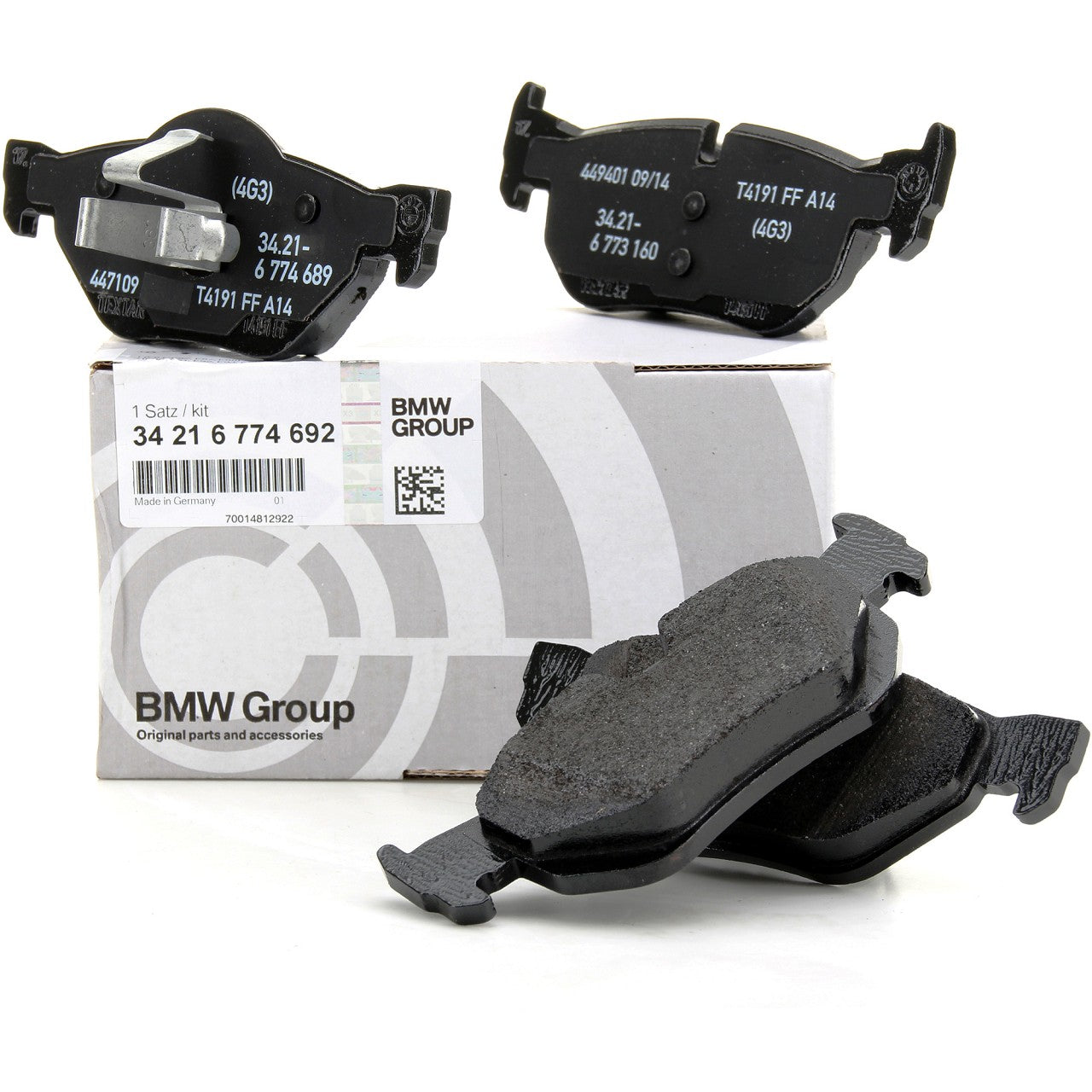 Genuine BMW Rear Brake Pads - 34216774692 (1 Series & 3 Series E81, E90, E91, E93, F30) - Nineteen72 Performance