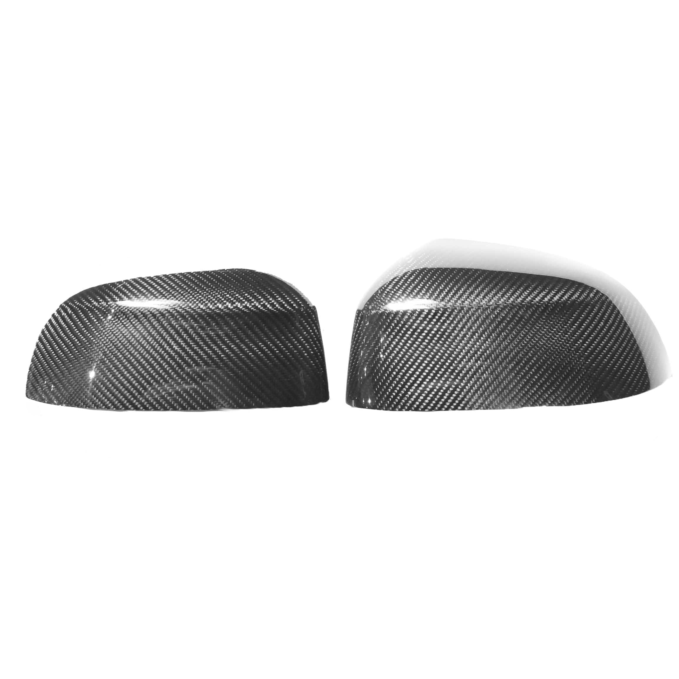 BMW X3, X4, X5, X6 G01 G02 G05 G06 carbon fiber mirror accessories by CT Carbon, OEM style, close-up of mirror housing.