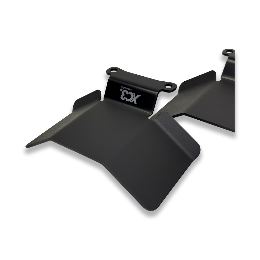 BMW M2 M3 M4 G8X drive shaft CV boot heat shield protector by XC3 Engineering, showing the durable metal shield and mounting details.