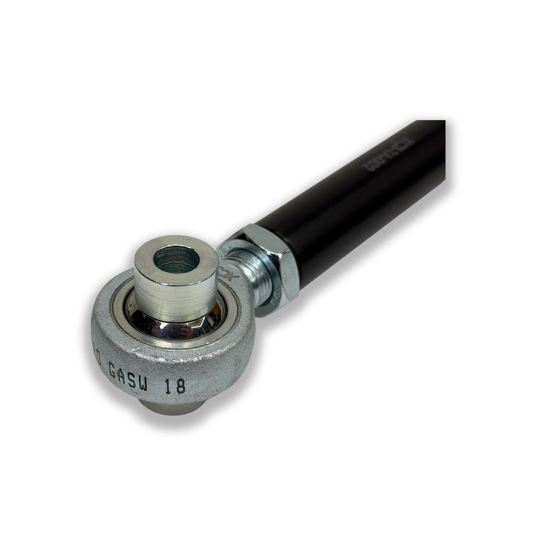 BMW M3 E9X rear toe arm from XC3 Engineering, adjustable suspension component, visible in black with mounting hardware.