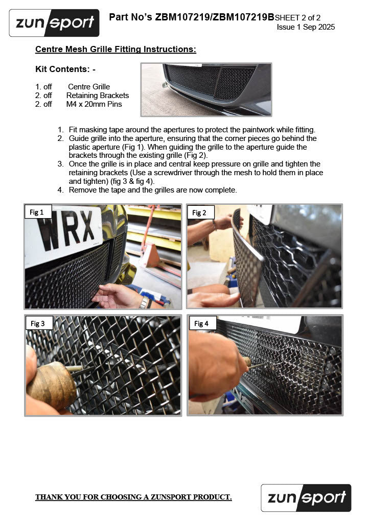 BMW G20 M340I Pre-LCI Front Grille Set - Nineteen72 Performance