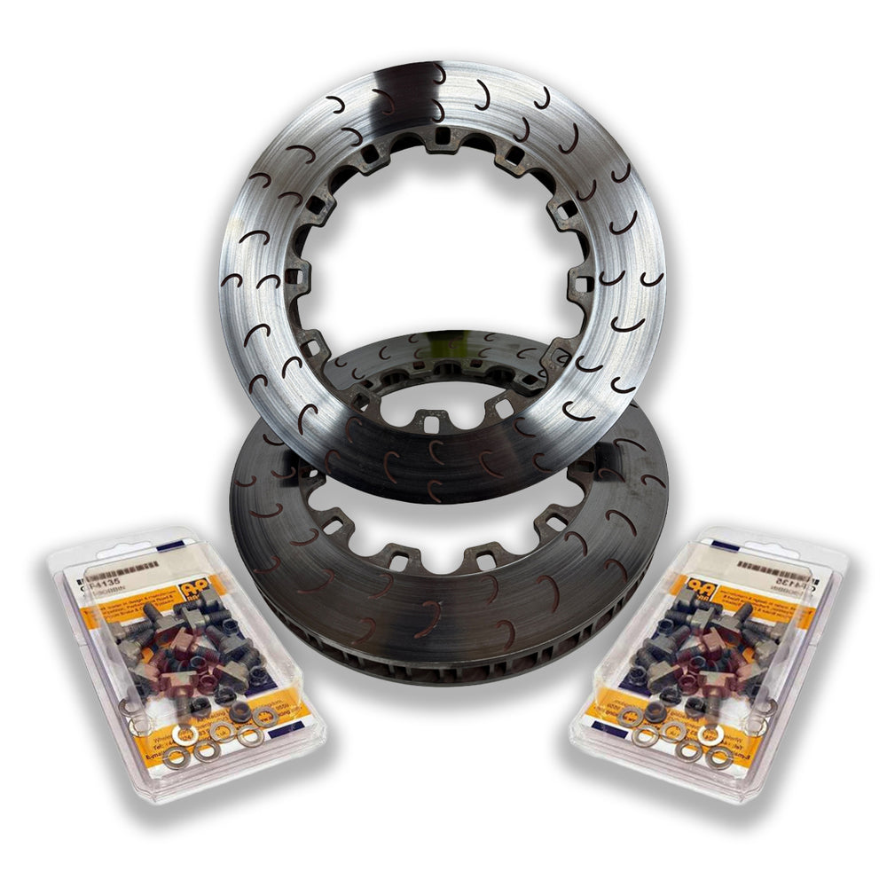 XC3 Engineering BTCC brake rotor replacement kit with 368mm x 36mm disc and bobbins for high-performance bicycle brakes.