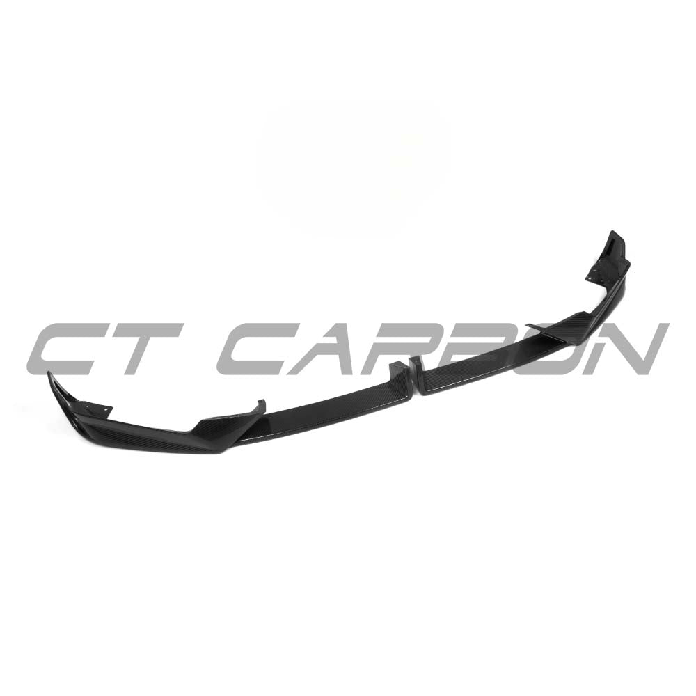BMW G05 X5 LCI 2023+ CT Carbon carbon fibre splitter V1, sleek aerodynamic car accessory with textured finish.