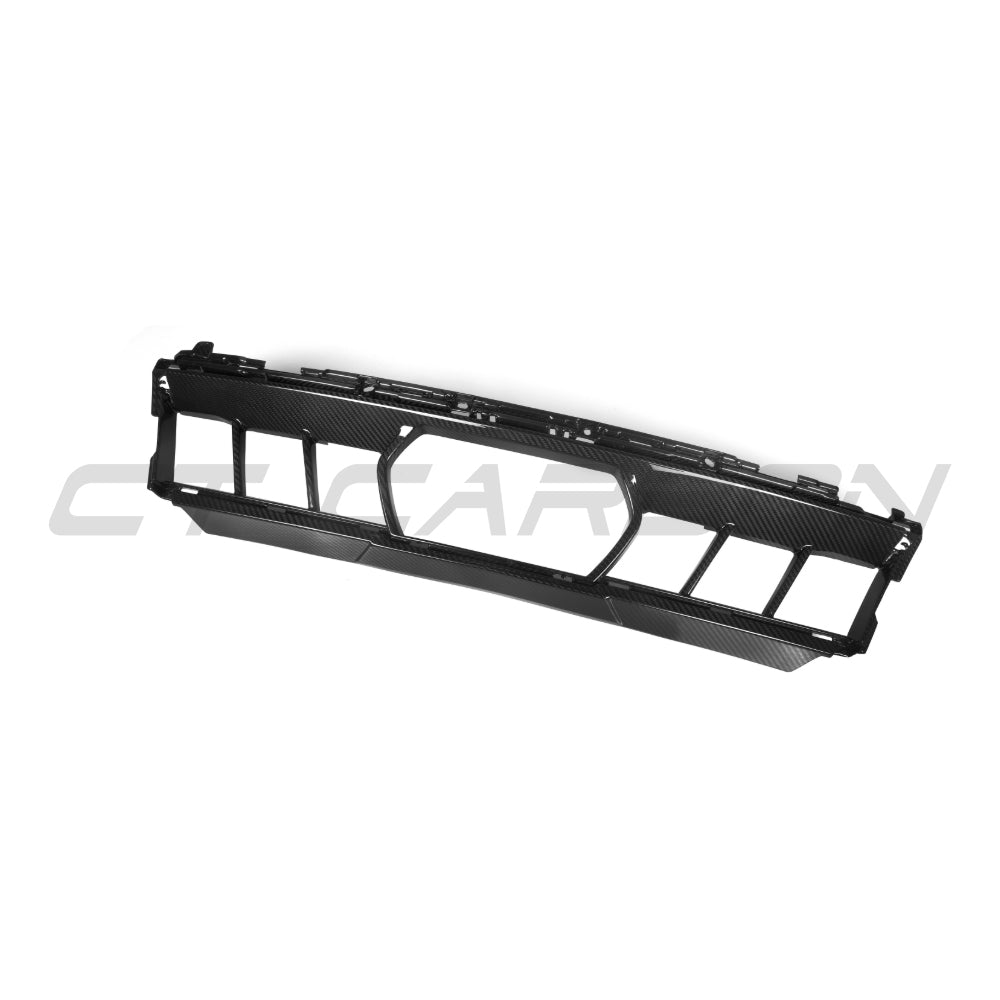 BMW G05 X5 LCI 2023+ Carbon Fibre front middle bumper trim by CT Carbon, showcasing the sleek, textured finish.