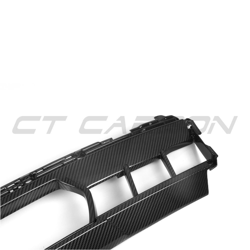 BMW G05 X5 LCI 2023+ carbon fibre bumper front middle trim by CT Carbon, sleek and lightweight automotive accessory.