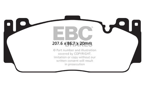 EBC - Front Bluestuff Brake Pads DP52148NDX 2NH Calipers (BMW - M2 F87 2NH, M5 F10, M6 F12, F13) - Nineteen72 Performance