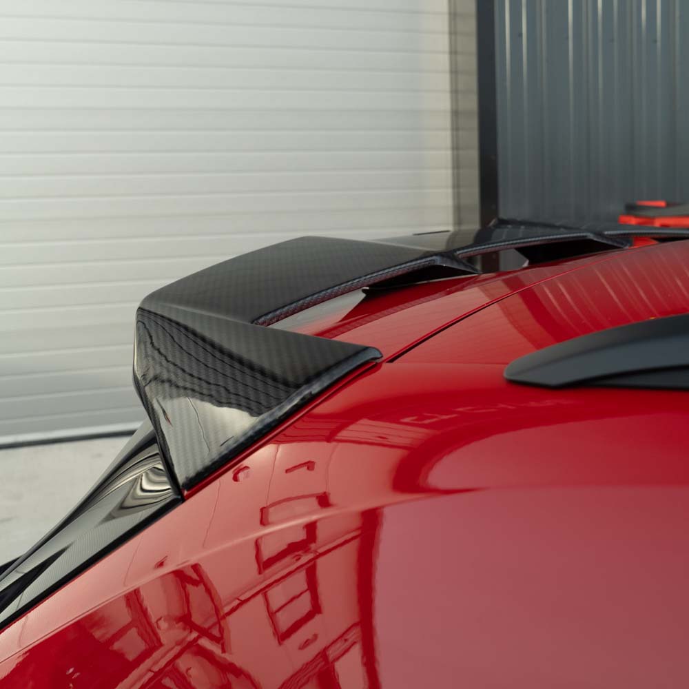 Audi RS4 B9.5 carbon fiber kit by CT Carbon, featuring sleek carbon fiber components on the vehicle's exterior.