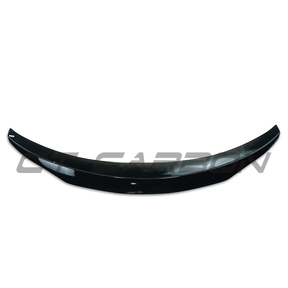 Gloss black CT Carbon spoiler for Mercedes C-Class W205 coupe (2015-2021), enhancing aerodynamic look and sporty style.
