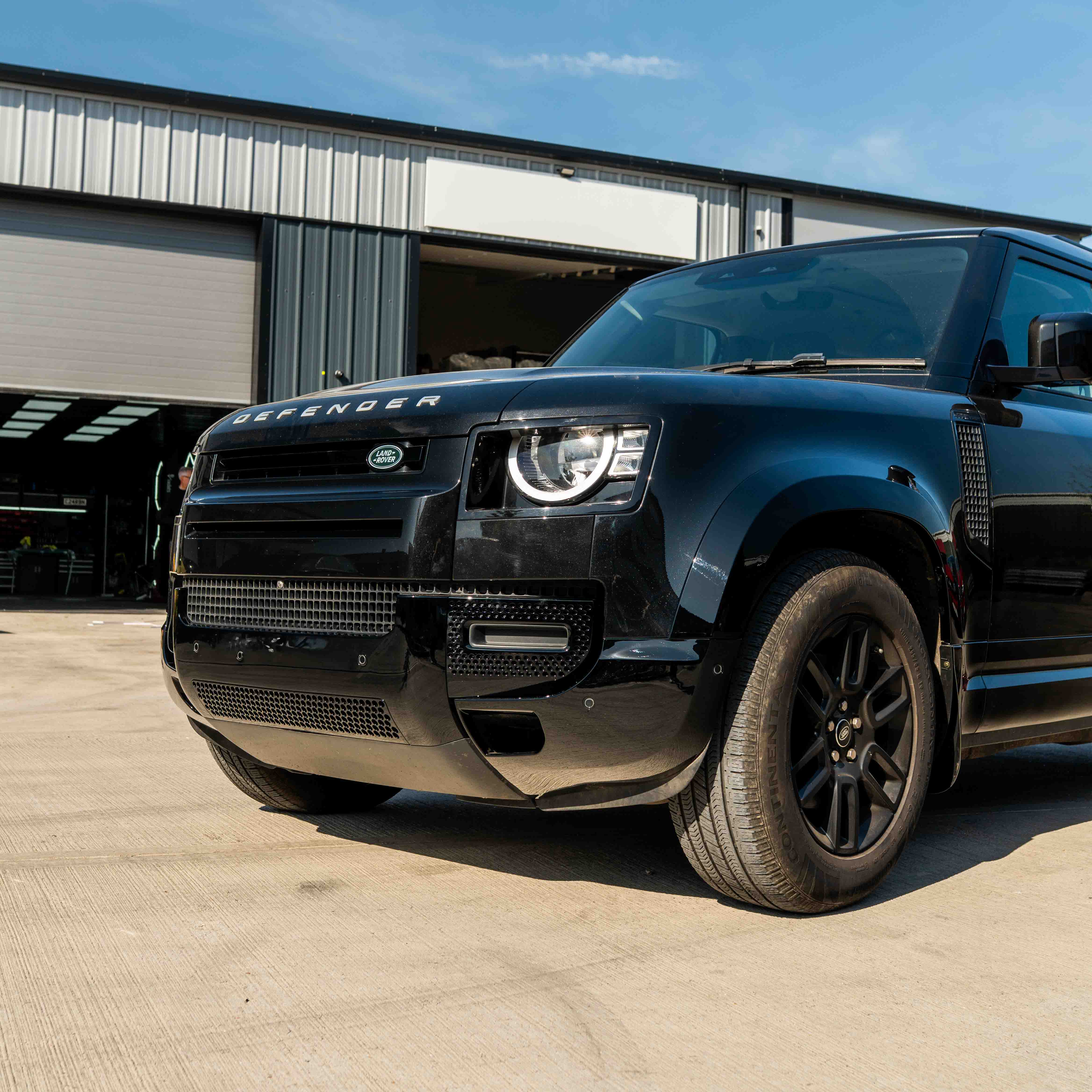 CT Carbon Land Rover Defender L663 110 & 90 gloss black front and rear middle trim kit, vehicle interior accent pieces.