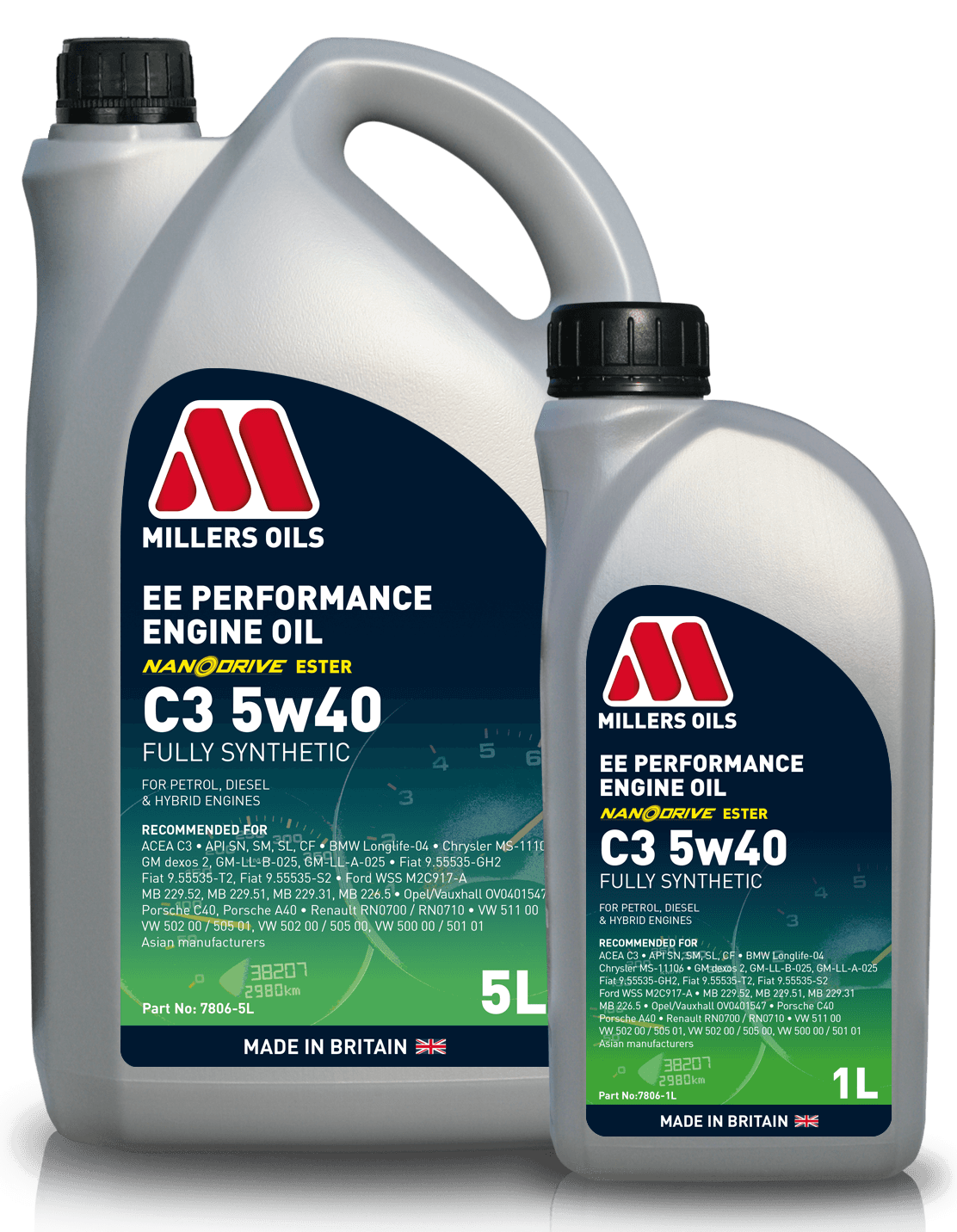 Millers EE Performance Engine Oil C3 5w40 product image