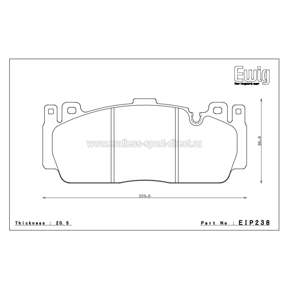 Endless MX-72 Plus Brake Pads FRONT BMW F8X M2 (2NH Option)