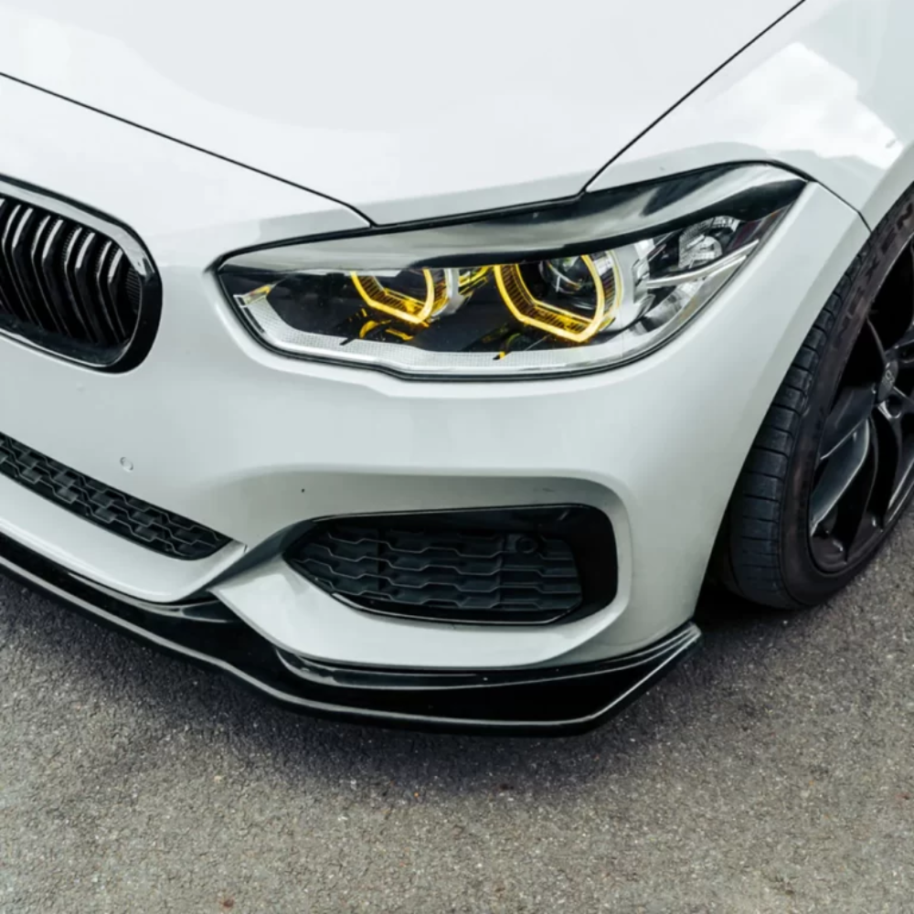 BMW 1 Series F20/F21 2015-2019 LCI yellow adaptive daytime running light (DRL) module set by CT Carbon, shown in the image.
