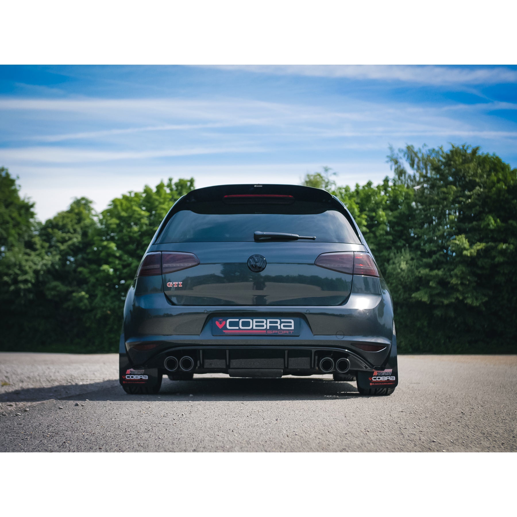 Cobra Sport - VW Golf GTI (Mk7) 2.0 TSI (5G) (12-17) Quad Exit Race Rear Axle Back (back box delete) Golf R Style Performance Exhaust - Nineteen72 Performance