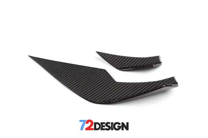 72Design BMW M3/M4 (G80/G82) Gloss Carbon Fibre (Pre-Preg) CSL Style Front Canard - Nineteen72 Performance