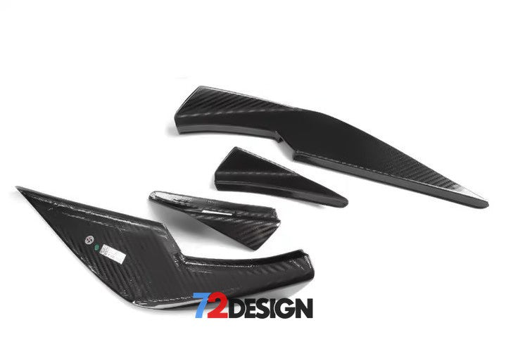 72Design BMW M3/M4 (G80/G82) Gloss Carbon Fibre (Pre-Preg) CSL Style Front Canard - Nineteen72 Performance